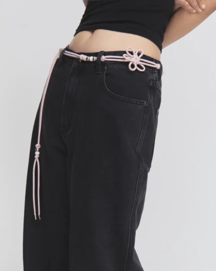 BABY PINK MAEHWA MACRAME BELT