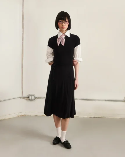 BLACK CINDY POLO DRESS