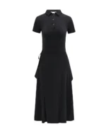 BLACK CINDY POLO DRESS