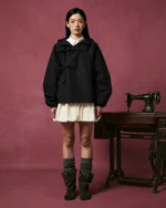 BLACK JEOGORI TIE SHELL JACKET