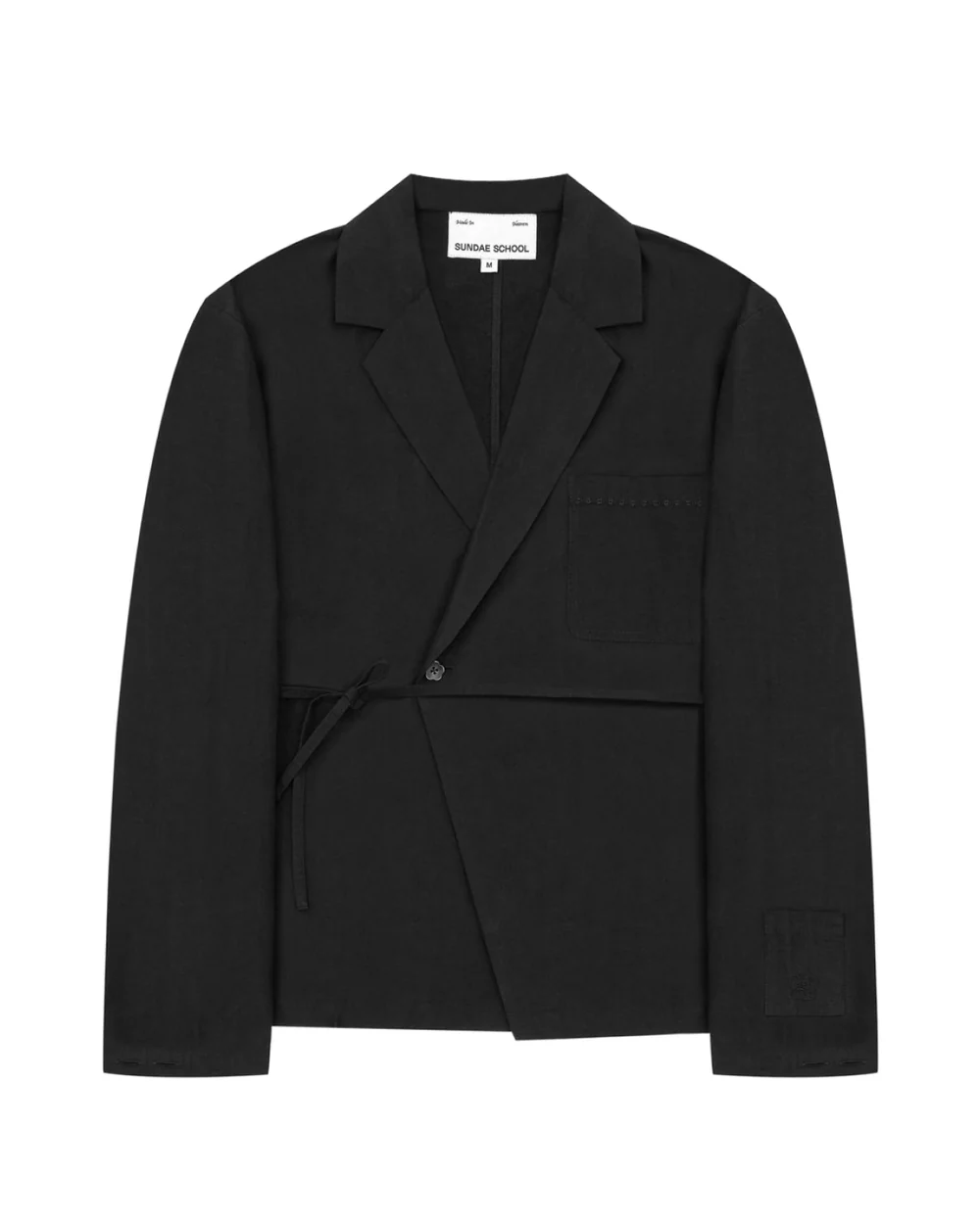 BLACK LINEN GORUM BLAZER BLACK LINEN GORUM BLAZER