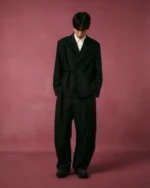 BLACK PLEATED HANBOK SLACKS