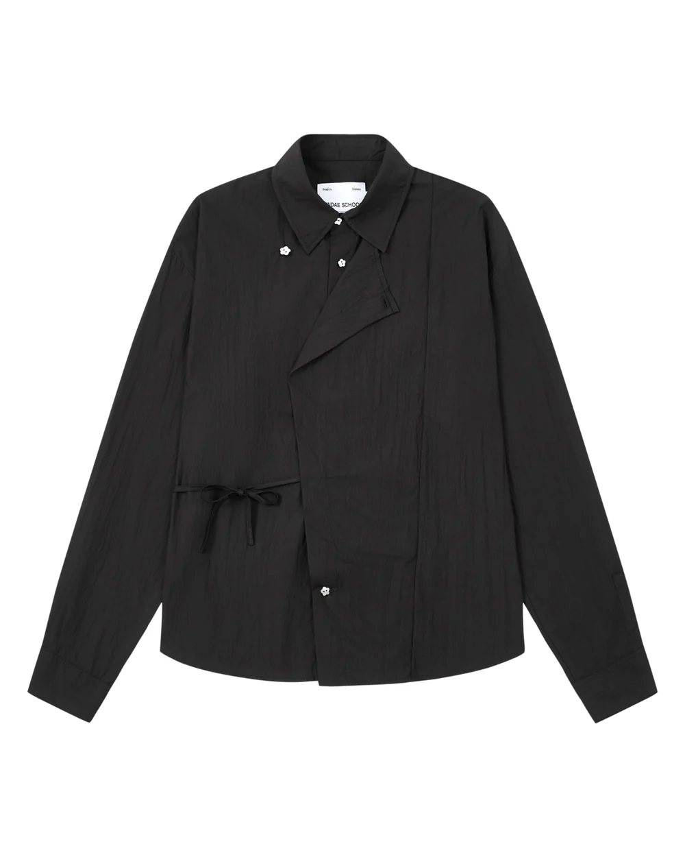 BLACK POPLIN TIE GORUM SHIRT BLACK POPLIN TIE GORUM SHIRT