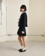 BLACK SAILOR COLLAR UNIFORM JACKET