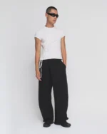 BRUSHED WOOL BLEND HANBOK SLACKS