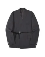 COLLARLESS TIE BLAZER