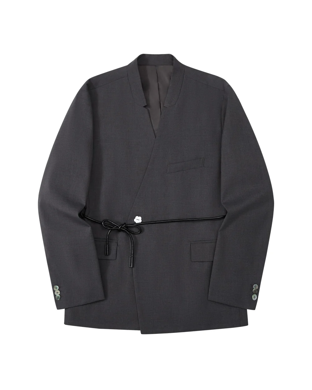COLLARLESS TIE BLAZER COLLARLESS TIE BLAZER