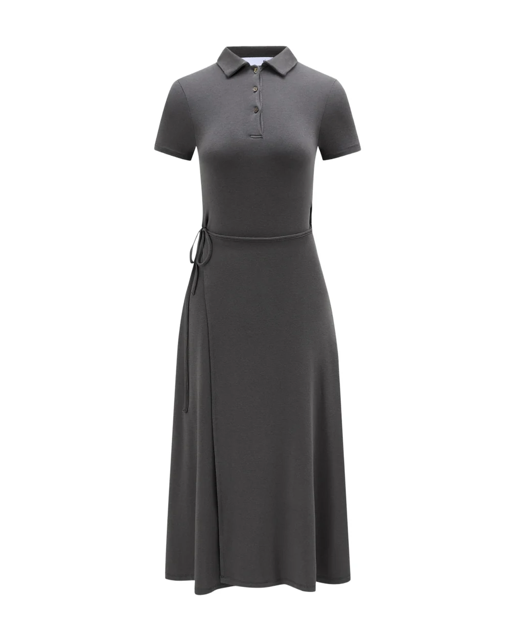 DARK GREY CINDY POLO DRESS DARK GREY CINDY POLO DRESS