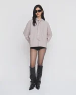 GREY SUNBAE TIE SHIRT
