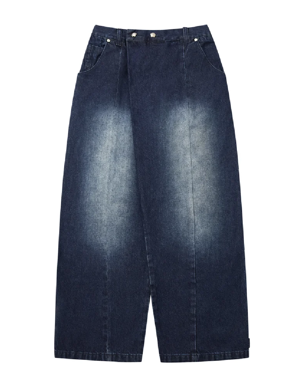 INDIGO FADE HANBOK DENIM PANTS (2) INDIGO FADE HANBOK DENIM PANTS