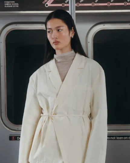 IVORY LINEN GORUM BLAZER