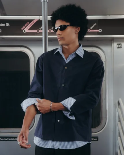 MAEHWA COLLARLESS SHIRT