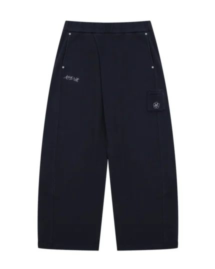NAVY WASH WRAP SWEAT BAJI