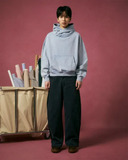 SKY BLUE COCOON HOODIE