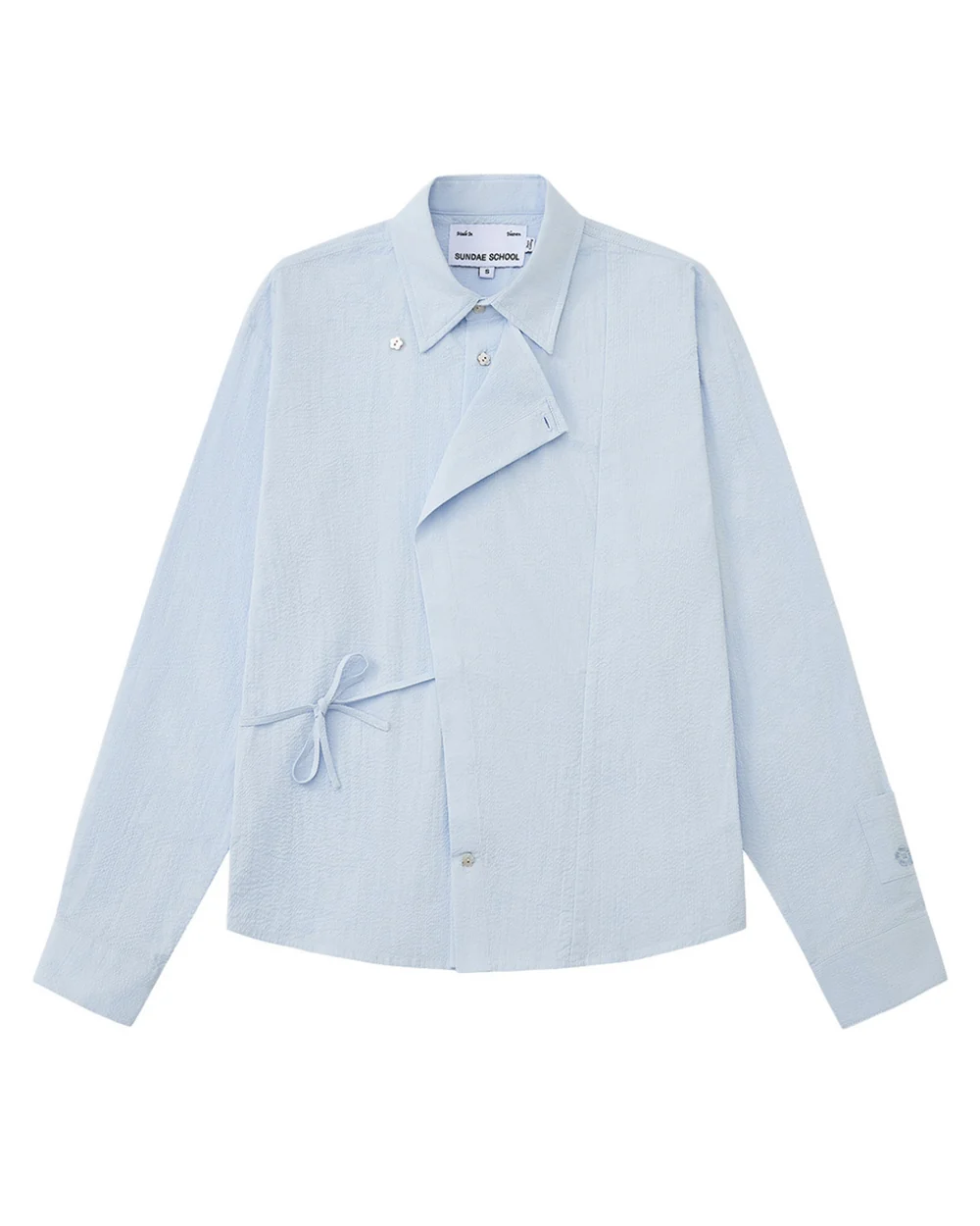 SKY BLUE SEERSUCKER TIE GORUM SHIRT SKY BLUE SEERSUCKER TIE GORUM SHIRT