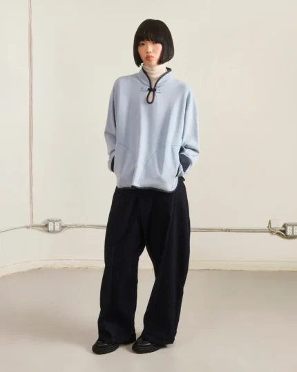 SKY BLUE TEARDROP KNOT SWEATSHIRT