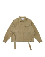 TAN ASYMMETRIC WORK JACKET
